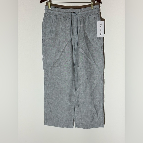 Athleta Retreat Linen Wide Leg Pant Size Medium Petite NWT - Picture 3 of 5